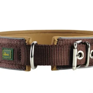 Preisknaller HUNTER Halsband Neopren Reflect 4,5 cm 54-61 braun/caramel